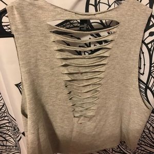 Grey Crop Top